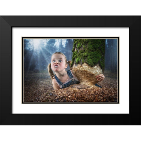 Just a little Beaver Black Modern Wood Framed Art Print with Double Matting by John Wilhelm is a Photoholic