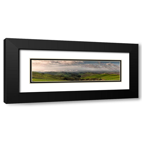 Toscana - Crete Senesi Black Modern Wood Framed Art Print with Double Matting by Fischer, Rolf