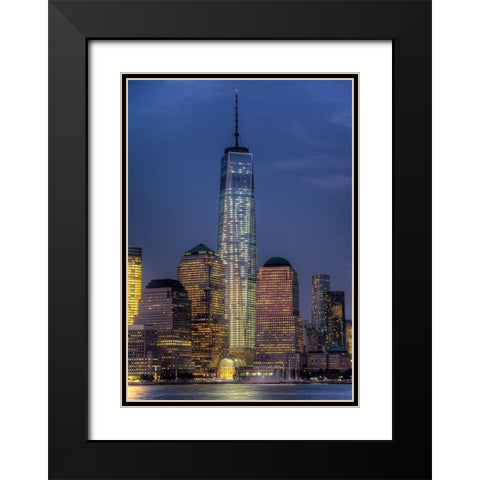 Symbol Black Modern Wood Framed Art Print with Double Matting by Terrible, Aurelien