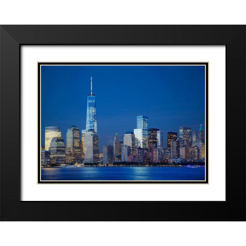 Delirious Downtown Black Modern Wood Framed Art Print with Double Matting by Terrible, Aurelien