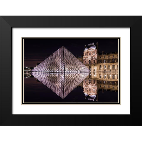 Le Diamant de Paris Black Modern Wood Framed Art Print with Double Matting by Bertrande, Arnaud