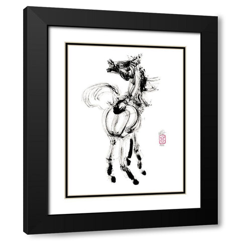 La rage de vivre Black Modern Wood Framed Art Print with Double Matting by Hanniet, Marc