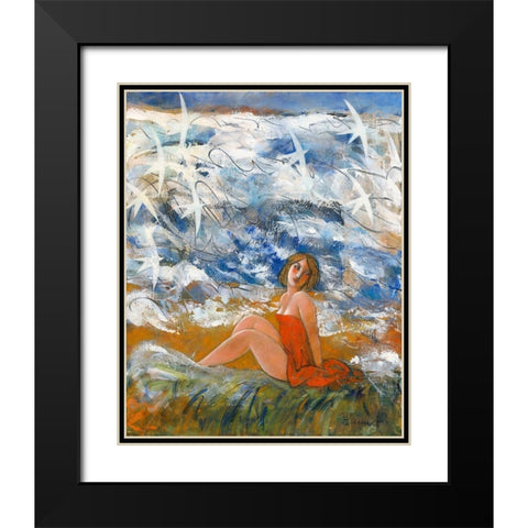 Lorchestration du desir en petites voiles Black Modern Wood Framed Art Print with Double Matting by Hanniet, Marc