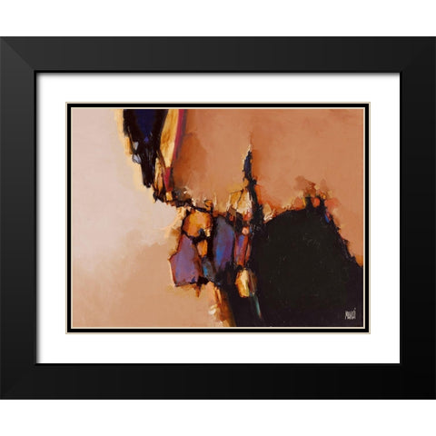 Le sixieme continent Black Modern Wood Framed Art Print with Double Matting by Marchi