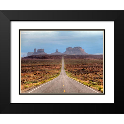 Backyard Black Modern Wood Framed Art Print with Double Matting by Terrible, Aurelien