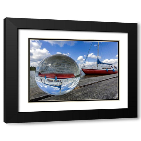 Kugelwelt  Segelboot Black Modern Wood Framed Art Print with Double Matting by Fischer, Rolf