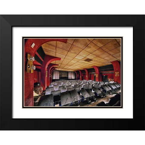 Movie Night Black Modern Wood Framed Art Print with Double Matting by Haker, Matthias