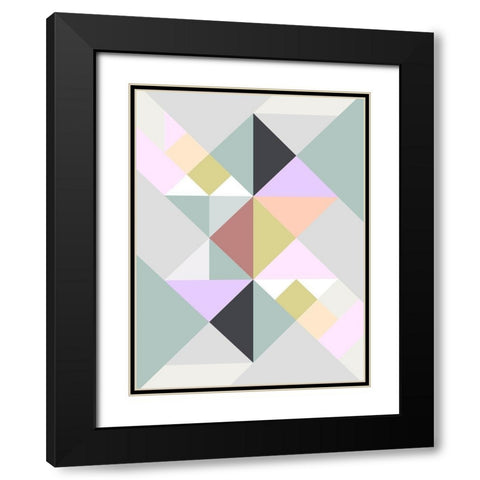 Linde Drehkraft Black Modern Wood Framed Art Print with Double Matting by SARA Design
