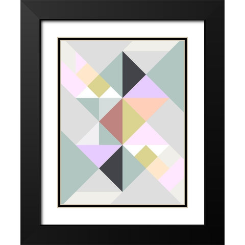 Linde Drehkraft Black Modern Wood Framed Art Print with Double Matting by SARA Design