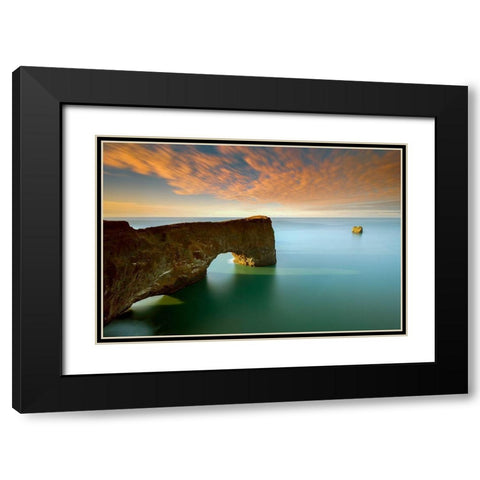 Dyrholaey Black Modern Wood Framed Art Print with Double Matting by Bertrande, Arnaud