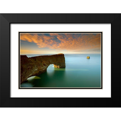 Dyrholaey Black Modern Wood Framed Art Print with Double Matting by Bertrande, Arnaud