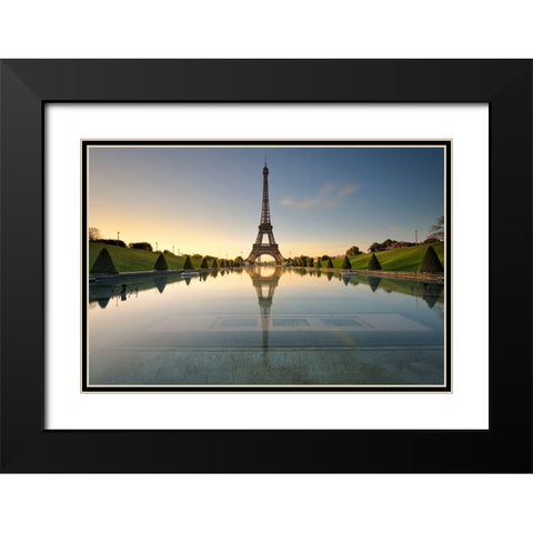 Le Miroir de la Dame de Fer Black Modern Wood Framed Art Print with Double Matting by Bertrande, Arnaud