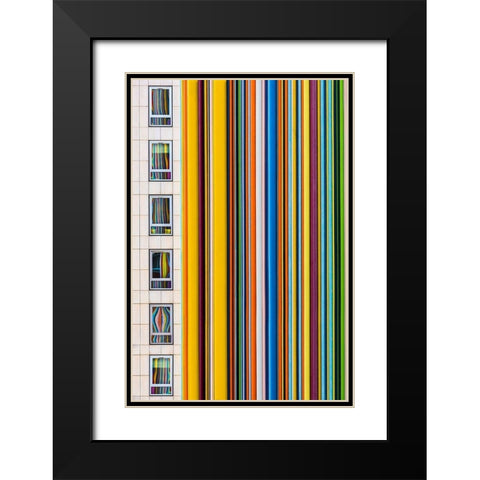 Vue sur Moretti Black Modern Wood Framed Art Print with Double Matting by Bertrande, Arnaud