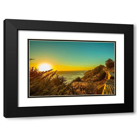 Sunset Rim Black Modern Wood Framed Art Print with Double Matting by Lichtenwalter, Tom