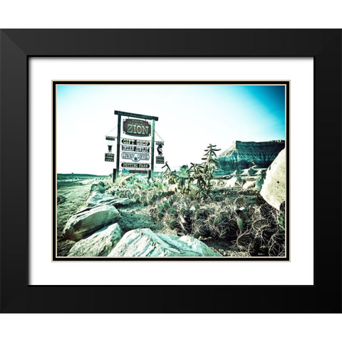 Fort Zion Black Modern Wood Framed Art Print with Double Matting by Lichtenwalter, Tom