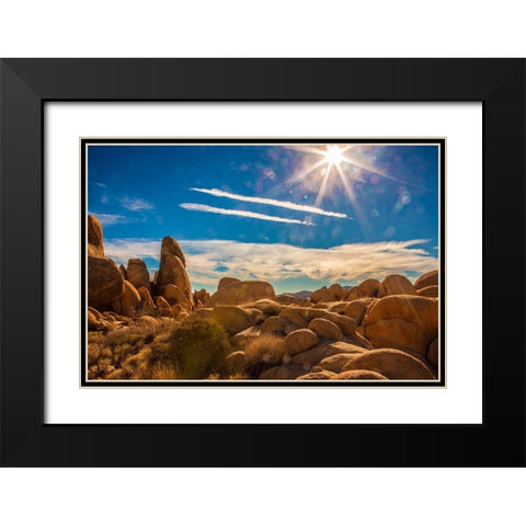 Yellow Rocks Black Modern Wood Framed Art Print with Double Matting by Lichtenwalter, Tom