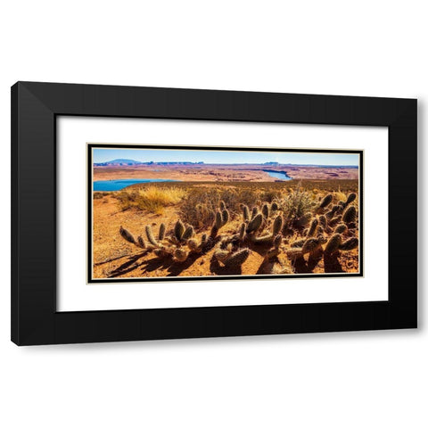 Wildwest Cactus Black Modern Wood Framed Art Print with Double Matting by Lichtenwalter, Tom