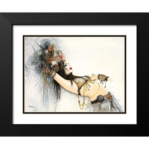 Expression Nomade Black Modern Wood Framed Art Print with Double Matting by Maugeri, Valerie