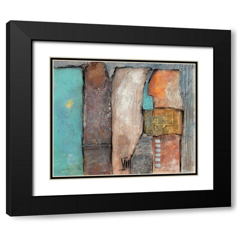 Leicht grun - blau Black Modern Wood Framed Art Print with Double Matting by Alba, Andreas
