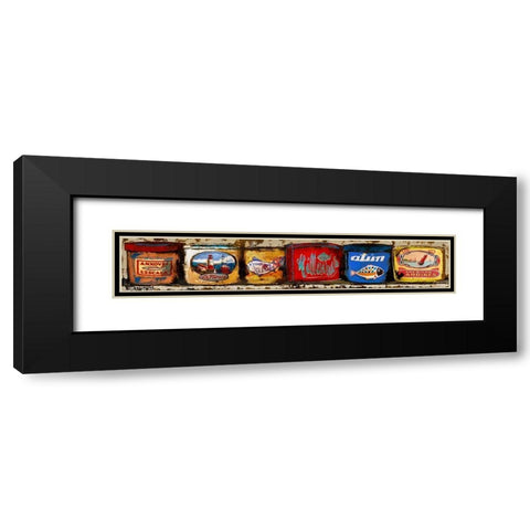Latas Marineras Black Modern Wood Framed Art Print with Double Matting by Villanueva, Natalia