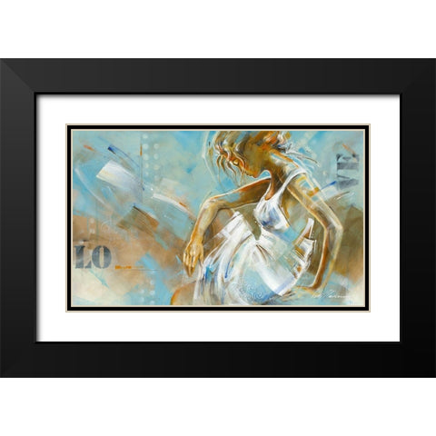 Ocean Breeze I Black Modern Wood Framed Art Print with Double Matting by Meijering, Kitty