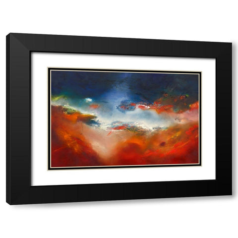 Dazzling Black Modern Wood Framed Art Print with Double Matting by ARVEE