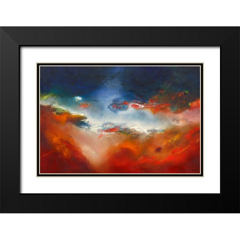 Dazzling Black Modern Wood Framed Art Print with Double Matting by ARVEE