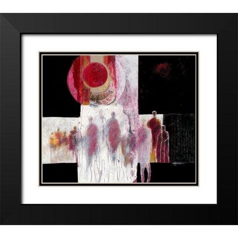 In het voorbij gaan Black Modern Wood Framed Art Print with Double Matting by van Ginkel, Marjolijn