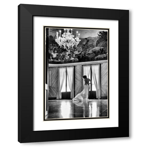 Elegance Black Modern Wood Framed Art Print with Double Matting by Milillo, Marco