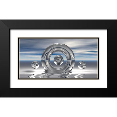 SilverRing Black Modern Wood Framed Art Print with Double Matting by Hillert, Peter
