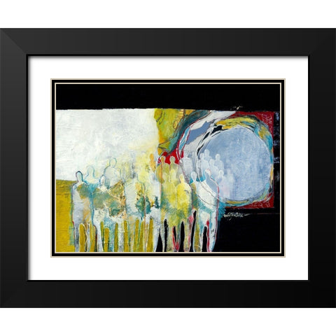 Together again II Black Modern Wood Framed Art Print with Double Matting by van Ginkel, Marjolijn