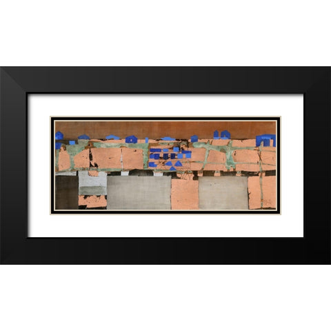 Blue Settlement Black Modern Wood Framed Art Print with Double Matting by Richter-Armgart, Rose
