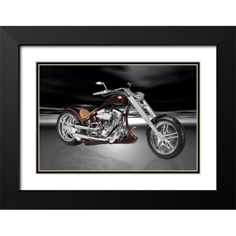 Thunder Black Modern Wood Framed Art Print with Double Matting by Hillert, Peter