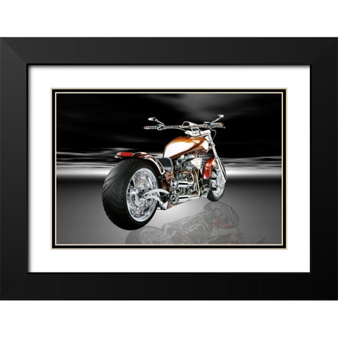 Sprattin one Black Modern Wood Framed Art Print with Double Matting by Hillert, Peter