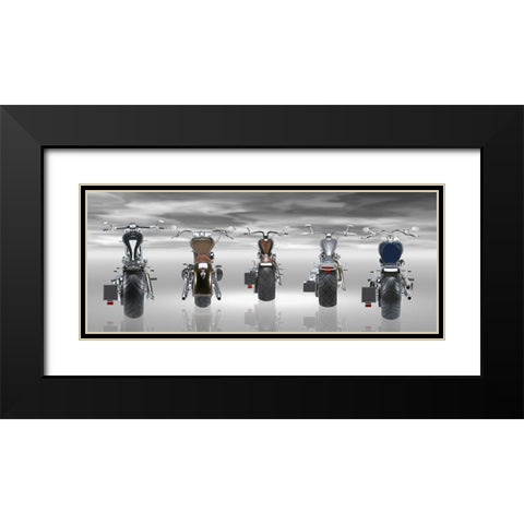 BackFive Black Modern Wood Framed Art Print with Double Matting by Hillert, Peter