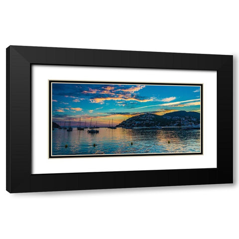 Sunset Sailing Black Modern Wood Framed Art Print with Double Matting by Lichtenwalter, Tom