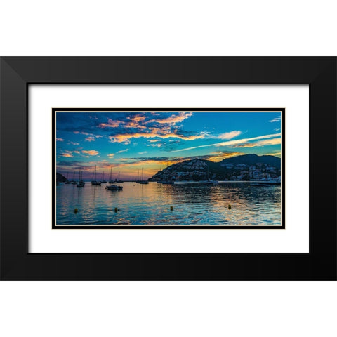 Sunset Sailing Black Modern Wood Framed Art Print with Double Matting by Lichtenwalter, Tom