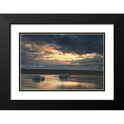 Golden Eye Black Modern Wood Framed Art Print with Double Matting by Steger, Uwe