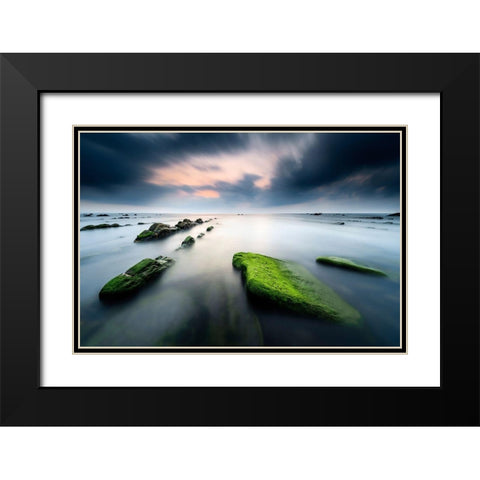 Barrika IV Black Modern Wood Framed Art Print with Double Matting by Bertrande, Arnaud