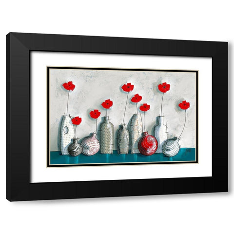 Rapprochements Black Modern Wood Framed Art Print with Double Matting by Maurier, Geraldine