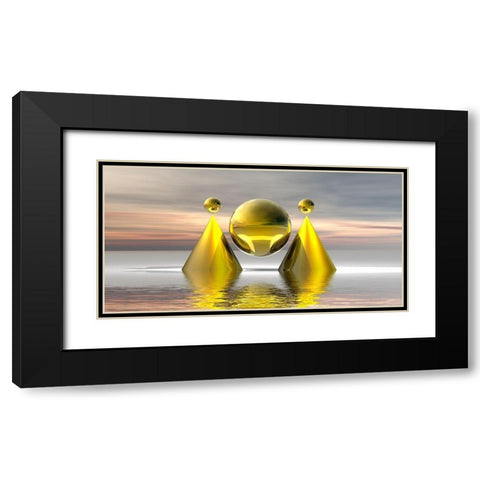 The Door Dawn Black Modern Wood Framed Art Print with Double Matting by Hillert, Peter