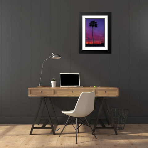 Sunset Sailing Black Modern Wood Framed Art Print with Double Matting by Lichtenwalter, Tom