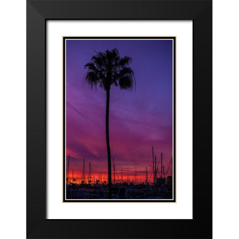 Sunset Sailing Black Modern Wood Framed Art Print with Double Matting by Lichtenwalter, Tom