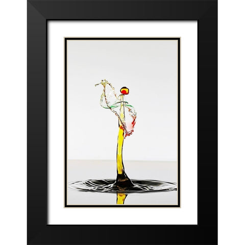 Le guitariste Black Modern Wood Framed Art Print with Double Matting by Sanchez, Manuel