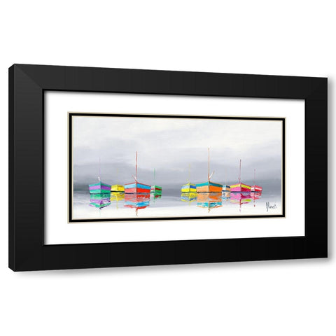 Les barques  Black Modern Wood Framed Art Print with Double Matting by Flanet, Frederic