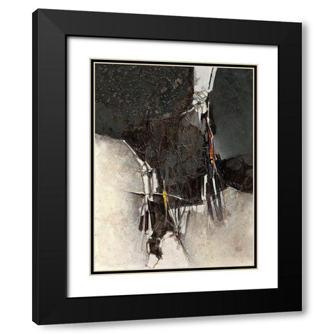 Escarbille Black Modern Wood Framed Art Print with Double Matting by Marchi