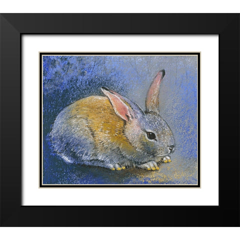 Hase I Black Modern Wood Framed Art Print with Double Matting by Botman, Loes