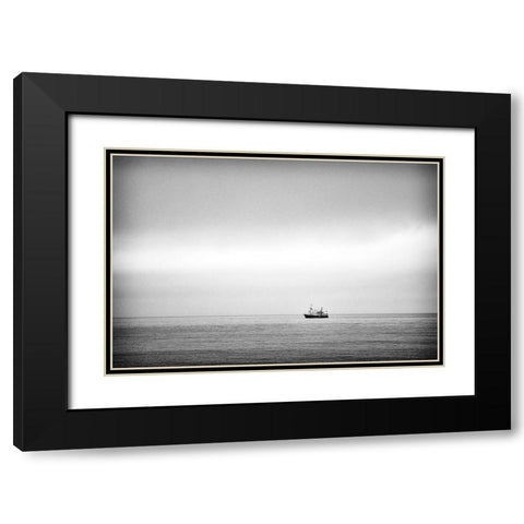 North Sea II Black Modern Wood Framed Art Print with Double Matting by Steger, Uwe
