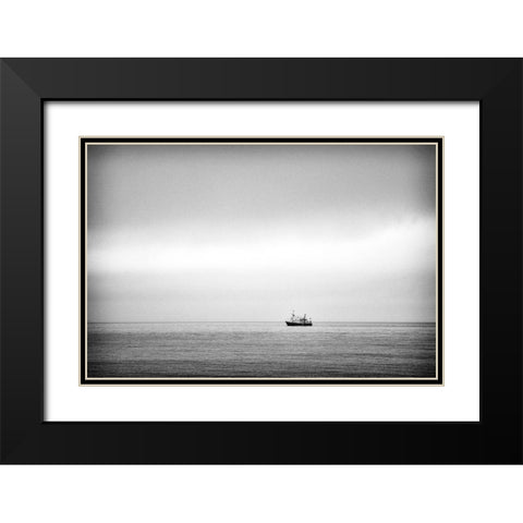 North Sea II Black Modern Wood Framed Art Print with Double Matting by Steger, Uwe