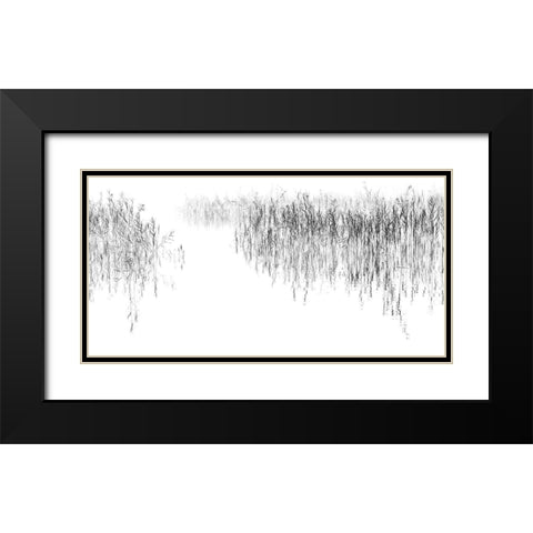 Sign III Black Modern Wood Framed Art Print with Double Matting by Steger, Uwe